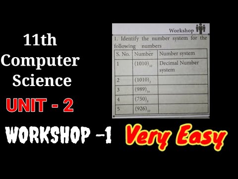 11th Computer science |Chapter-2 workshop queation number 1| - YouTube
