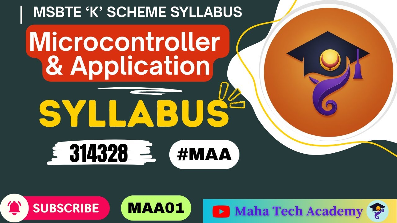 Microcontroller & Application |MSBTE K Scheme 314328 |Electronics Engineering|