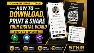 Step 4 - How to Download, Print & Share Your Digital VCard | Complete 5thir Tutorial