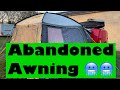 Micro camper abandoned drive away awning...Freezing
