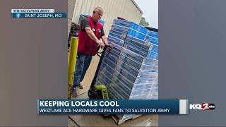 Westlake Ace Hardware customers donate 54 fans to residents trying to beat the heat this summer
