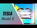 Tesla Model X на белоснежном салоне.