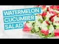 Watermelon & Cucumber Salad with Feta Dressing