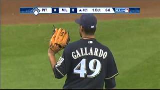 2009/04/29 Gallardo's quick reflexes