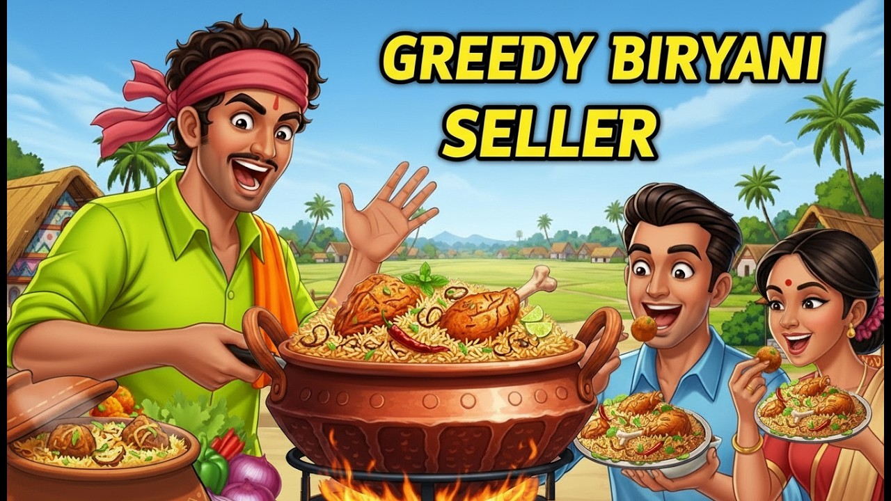 GREEDY BIRYANI SELLR | Moral Stories in English | Life Lesson | Learn English | Bedtime Stories |