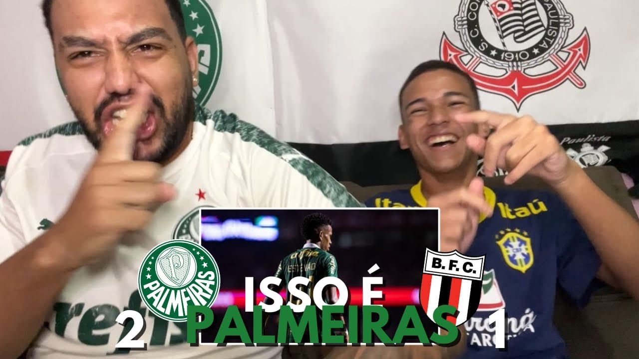 REACT PALMEIRAS 2 X 1 BOTAFOGO (SP) - GOL NO ULTIMO SEGUNDO .... QUE ...