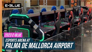 Esports battle station setup is located at the Palma de Mallorca airport