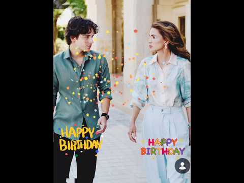 تهنئه الملكه رانيا للأمير هاشم بعيد ميلاده 