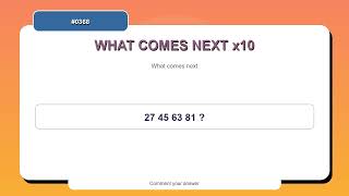 What Comes Next Puzzle #0368 | 10 Logic and Pattern Practice Questions