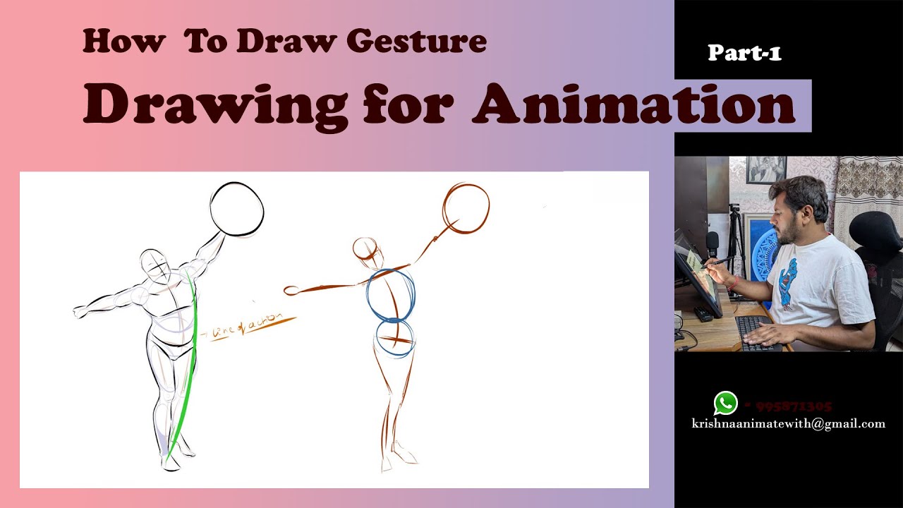 How to draw gesture drawing for animation with tricks - YouTube