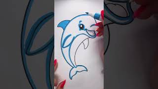 Cute Dolphin Coloring Page Relaxing Satisfying Coloring
