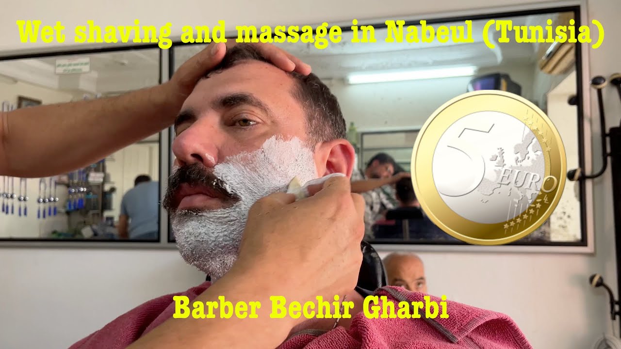💈 5€ Wet shaving and massage in Nabeul (Tunisia) 💈 Barber - Bechir Gharbi