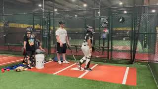 Coach Anthony “BULL” Todaro working catching drills @D-BAT Humble