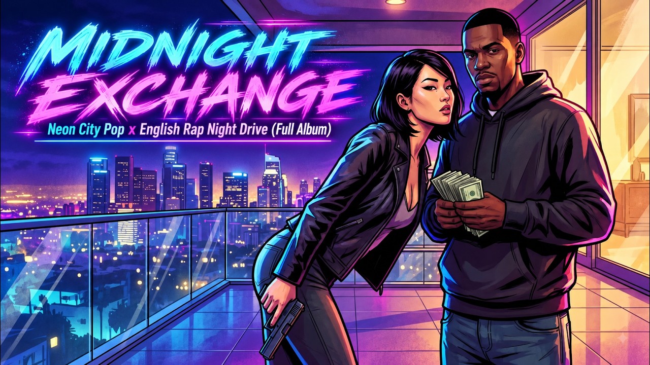 MIDNIGHT EXCHANGE — Neon City Pop x English Rap Night Drive (Full Album) cover