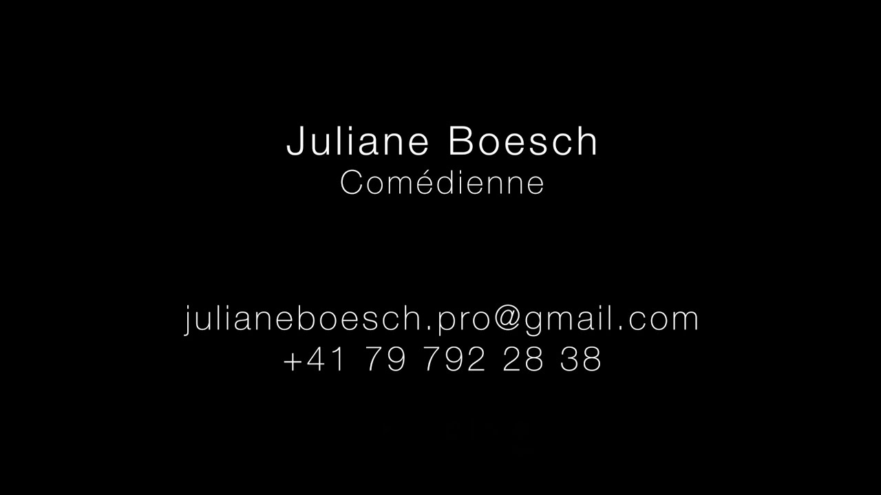 Bande démo Juliane Boesch