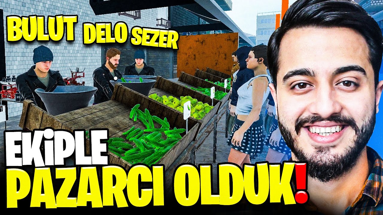 EKİPLE PAZARCI OLDUK! SEBZE MEYVE SATIYORUZ! İNANILMAZ EĞLENCELİ! Bazaar Simülatör #1
