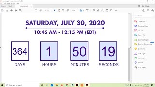 How to do PDF Countdown? (JS, Adobe Acrobat and illustrator)