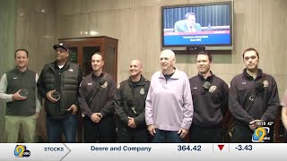 City of Dubuque recognizes student and coaches for life saving efforts
