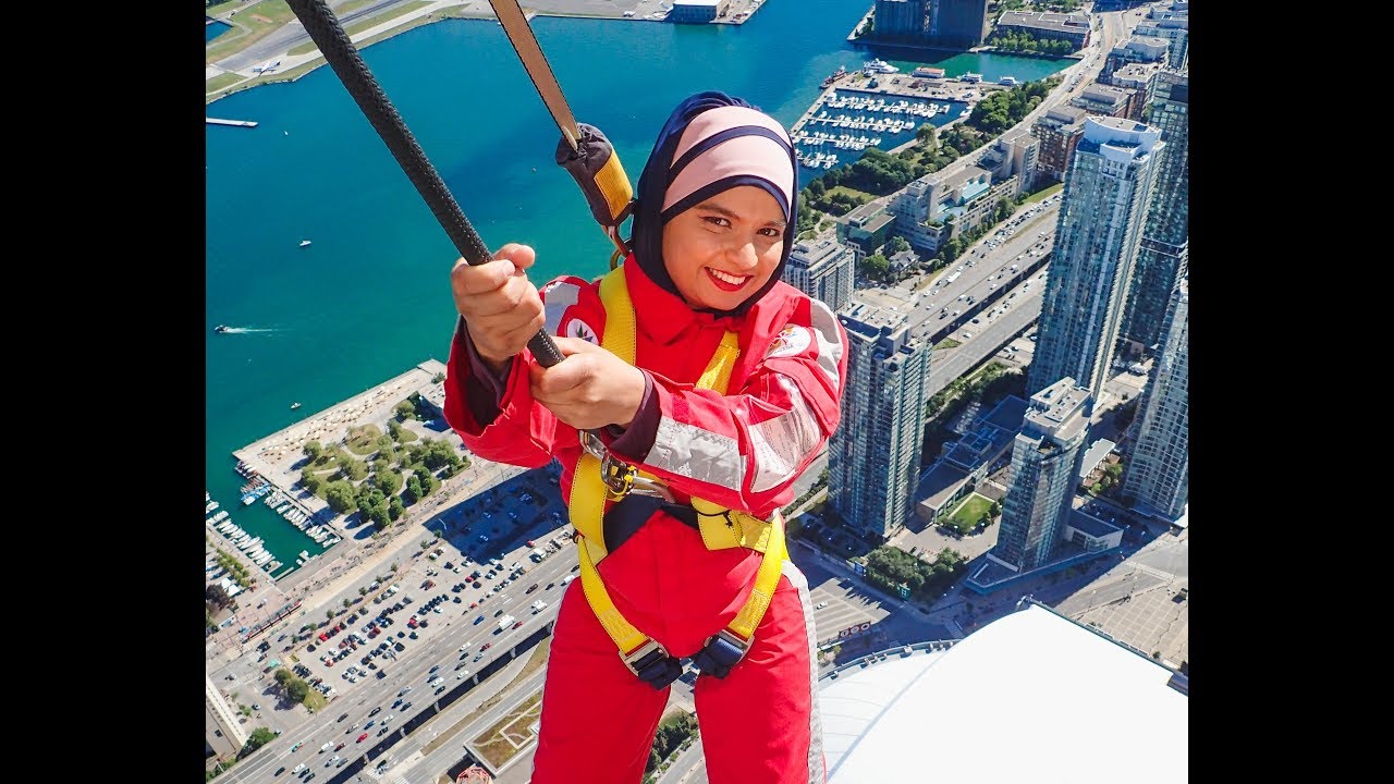 CN Tower Toronto 2018 |  Edge Walk | Newly Renovated 360° Panoramic View (4K)