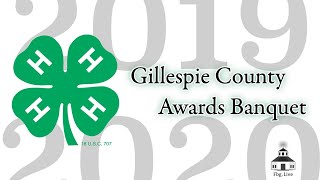 2019-2020 Gillespie County 4H Award Banquet