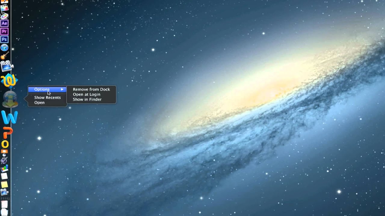 Removing docks icons in Mac OS X YouTube
