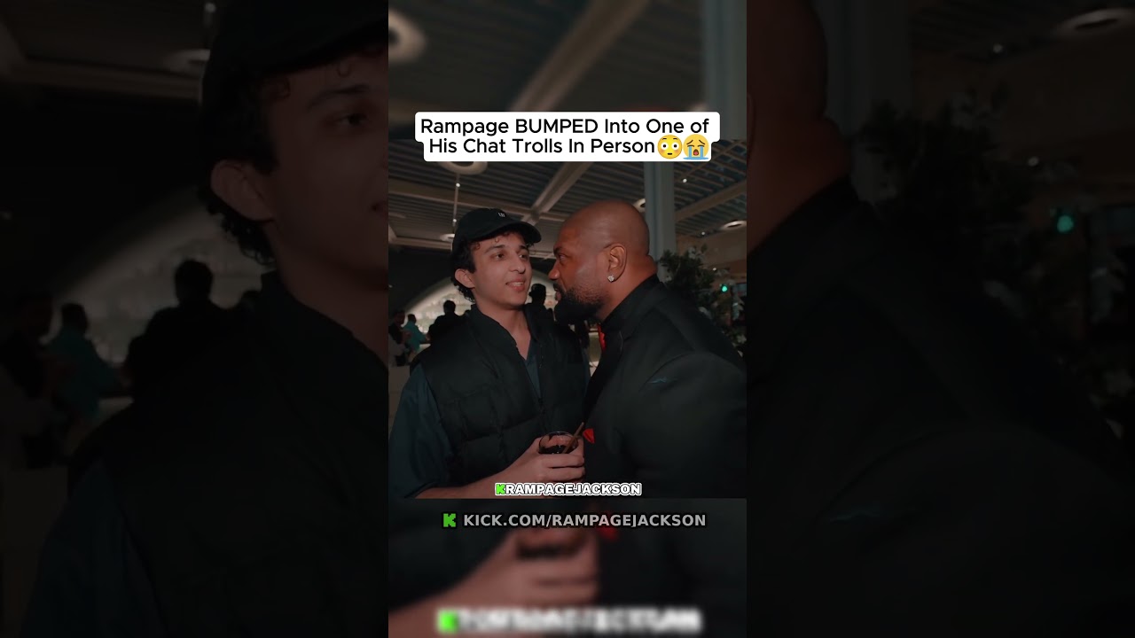 Rampage BUMPED Into One of His Chat Trolls In Person 😳😭#rampagejackson #rampage #ufc #shorts