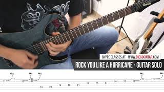 Rock You Like A Hurricane - Guitar Solo - Scorpions - with TAB