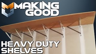 Wondering how to build a wall shelf that can hold a lot of weight. This DIY video shows you how to build a heavy duty wall shelf in 