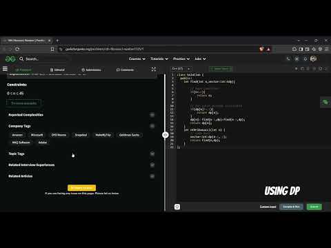 Nth Fibonacci Number | GFG Solution in C++ | DP, Bottom Up and Space Optimisation Explained