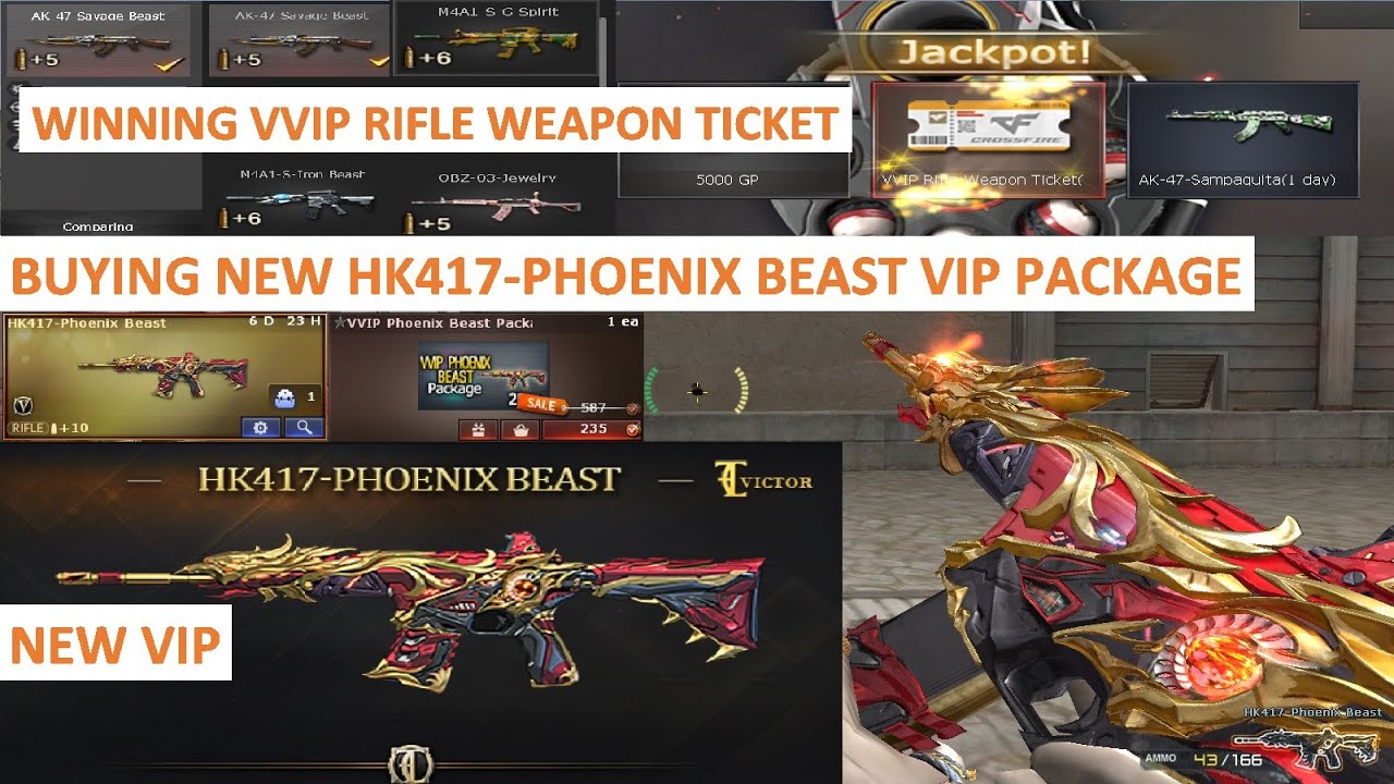 Vvip Ticket Rifle BUYING NEW HK417-PHOENIX BEAST VIP PACKAGE & WINNING VVIP RIFLE WEAPON ...