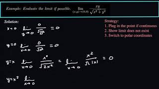 Multivariable Limits Polar Coordinates