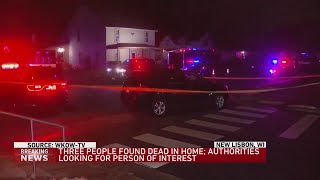 Wisconsin police seek person of interest after 3 people found dead in small city of New Lisbon