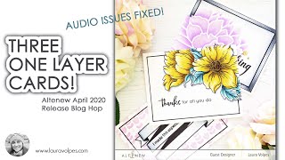 THREE One Layer Floral Cards | Altenew Release Blog Hop and Giveaways