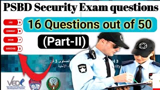 PSBD Security Exam Questions TSTI Questions Part-II My Security Vlog