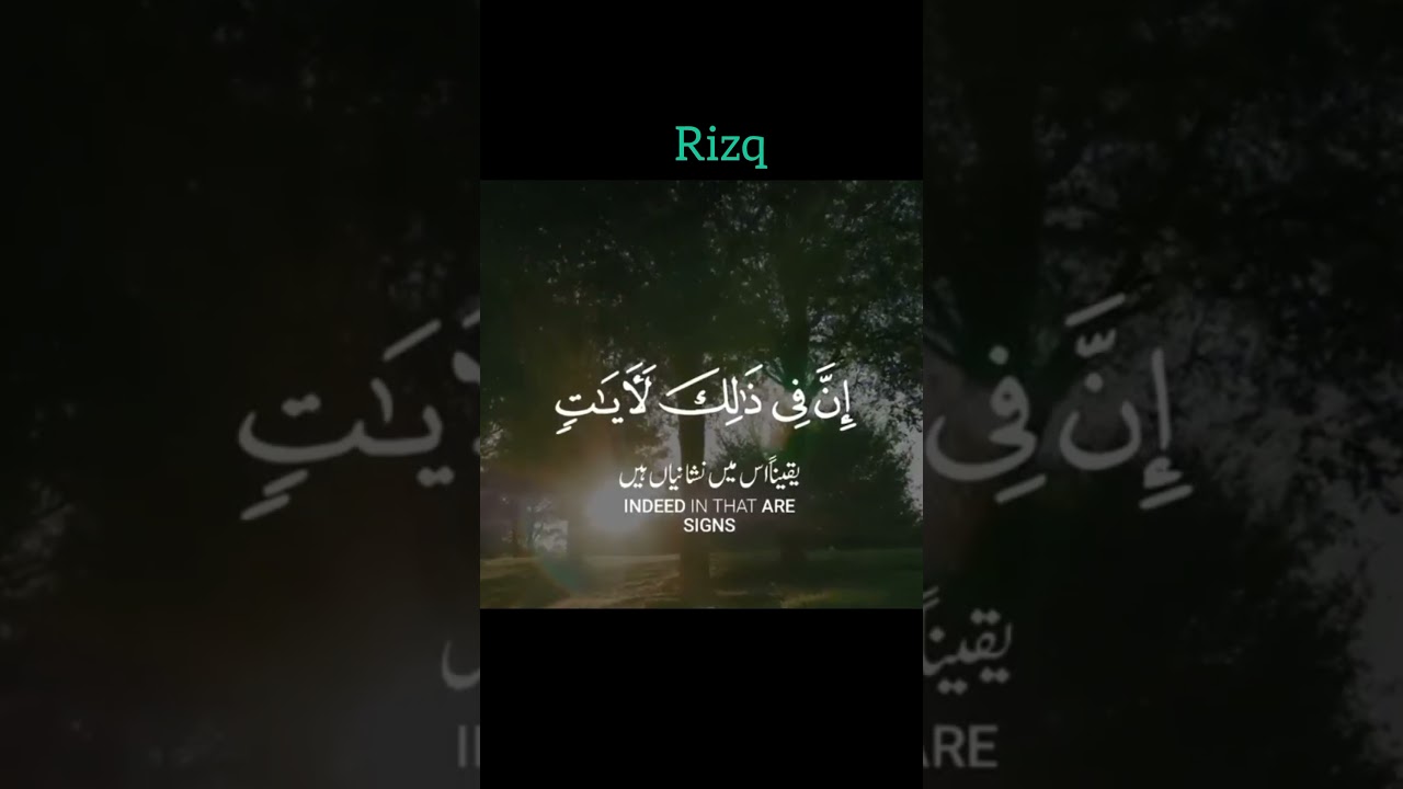 RIZA (EARNING/BLESSINGS)