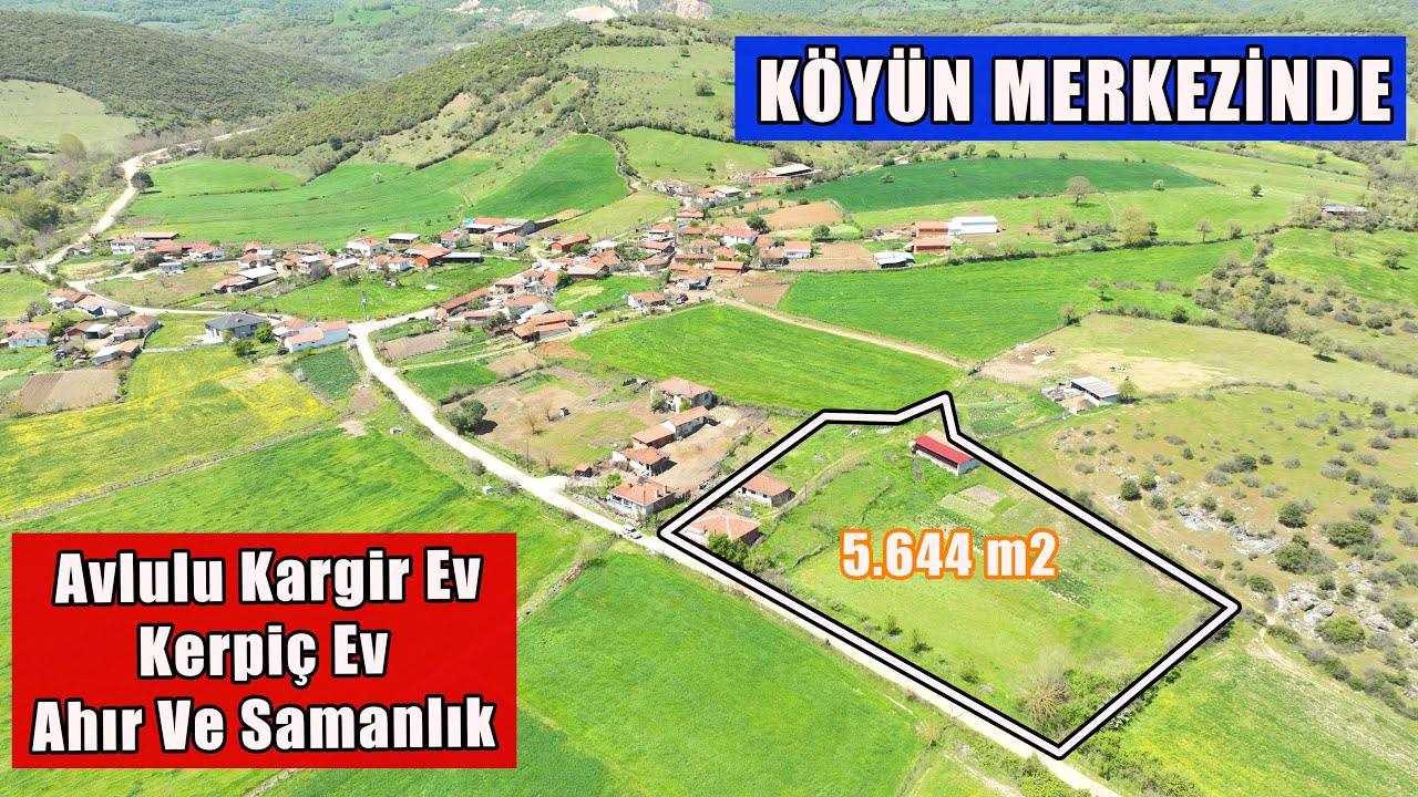 1870- BALYA DEĞİRMENDERE'DE 5.644 M2 AVLULU KARGİR EV, KERPİÇ EV, AHIR VE SAMANLIK