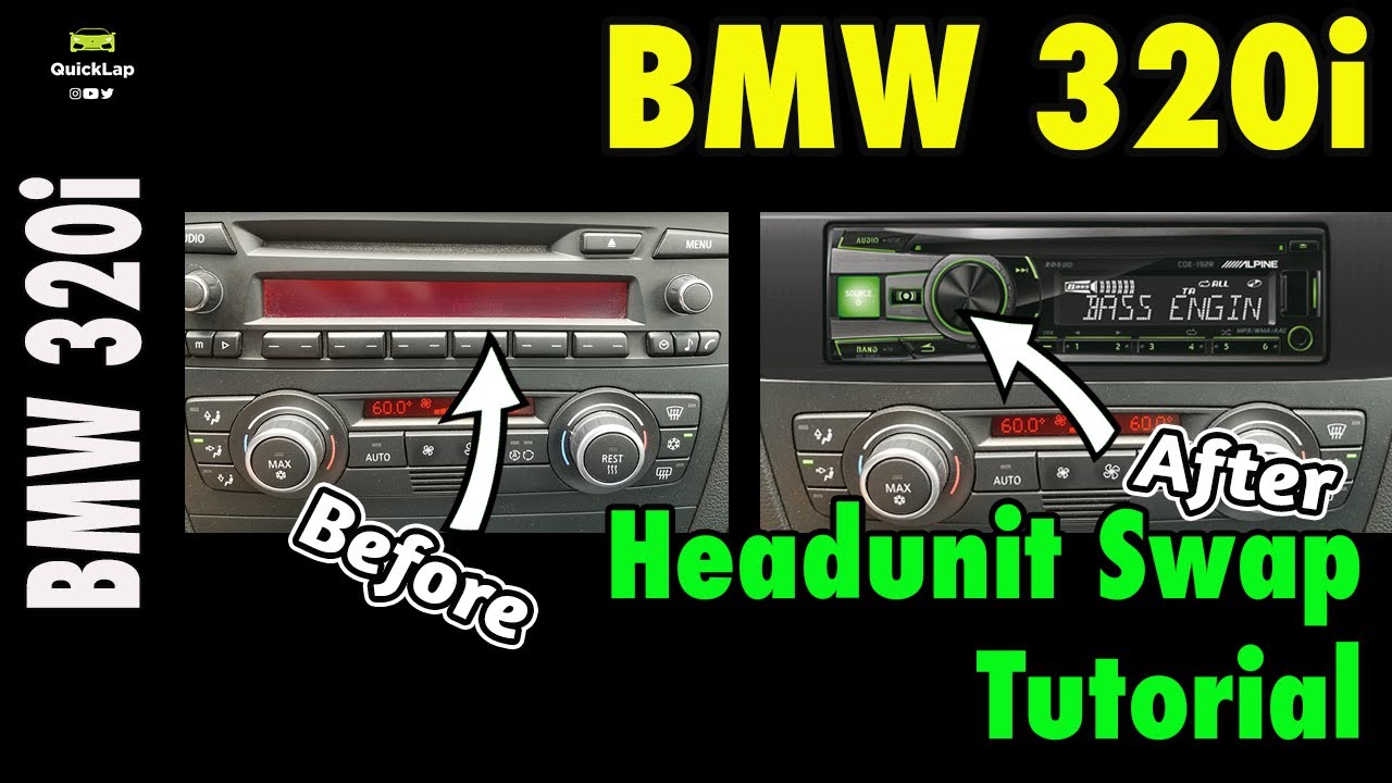 bmw-320i-headunit-replacement-quicklap-youtube