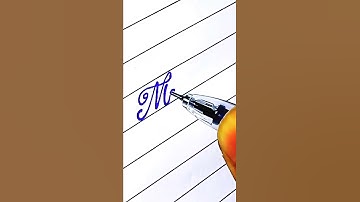 writing a name "Monika" in cursive📝 #shorts