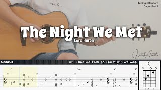 PDF Sample The Night We Met - Lord Huron guitar tab & chords by Kenneth Acoustic.