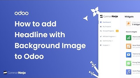 How to add a Headline with Background Image to Odoo