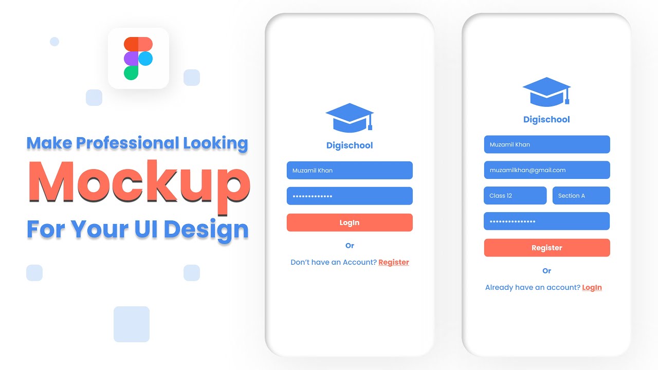 How To Create Beautiful Looking Mockup For Ui Design In Figma Mockup Tutorial Figma Tutorial Youtube