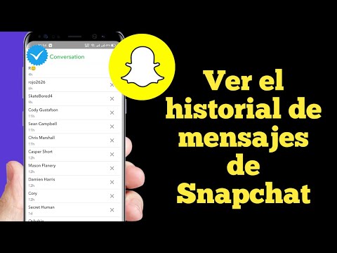 Video: Maneras fáciles de ver el historial de chat en Snapchat: 10 pasos