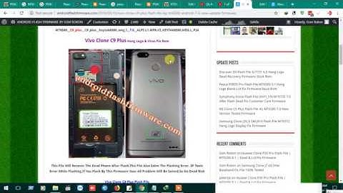 Vivo Clone C9 Plus Flash File (4G) MT6580 Android 7.0 New Update Firmware
