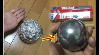Mua 16m giấy bạc bọc thực phẩm về chỉ để vo viên,khi thành hình sản phẩm của anh chàng này lại khiến