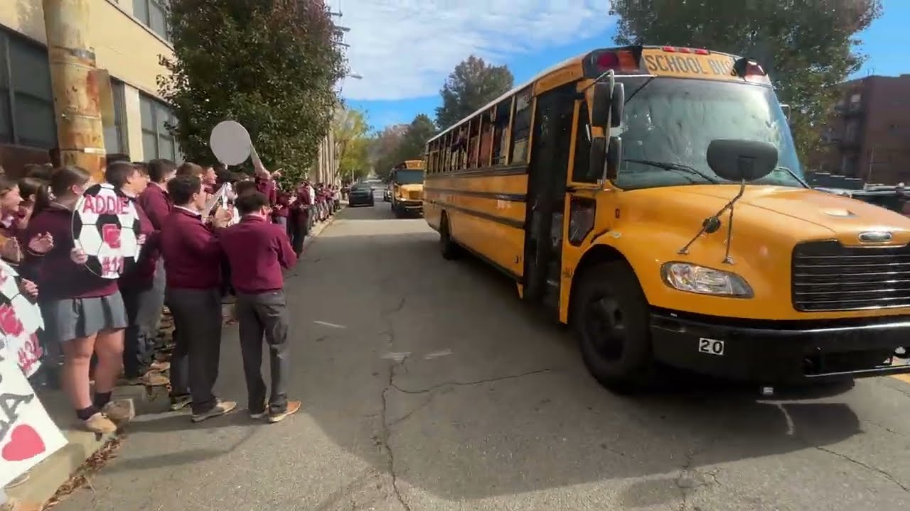 The CCHS boys and girls soccer team send-off 2025