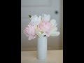 нежные пионы из гофрированной бумаги /// delicate pleated paper peonies