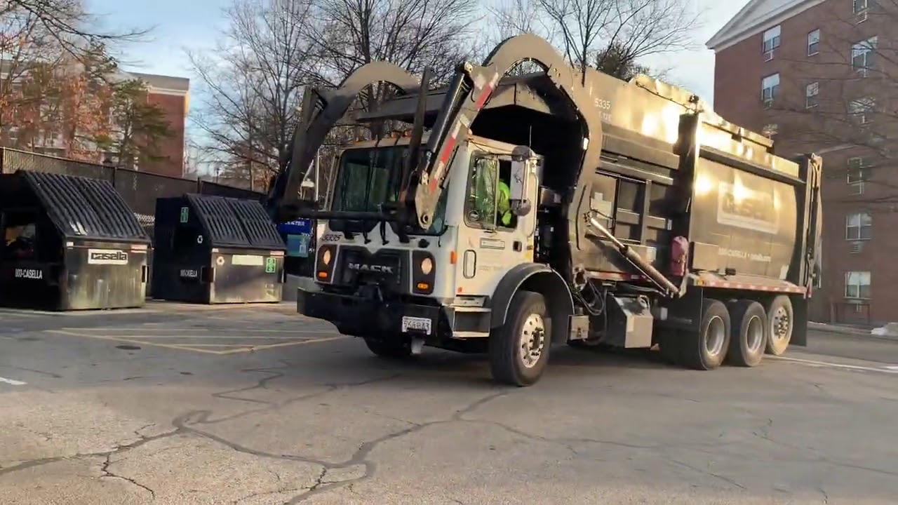 Casella Waste Services 5335 Mack MRU McNeilus Front Loader YouTube
