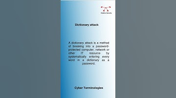 CyberSecurity Definitions | Dictionary Attack