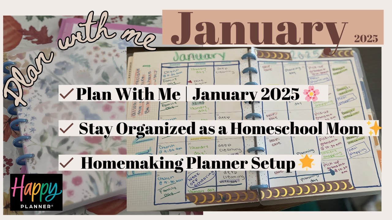 January Plan With Me 2025 | Homemaking & Homeschool Planner Setup - YouTube