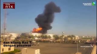Depot minyak Saudi Aramco terbakar akibat serangan rudal Houthi Yaman